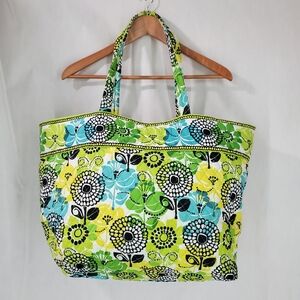 Vera Bradley Limes Up Large Tote Retired Pattern Carry On Travel Weekend Bag